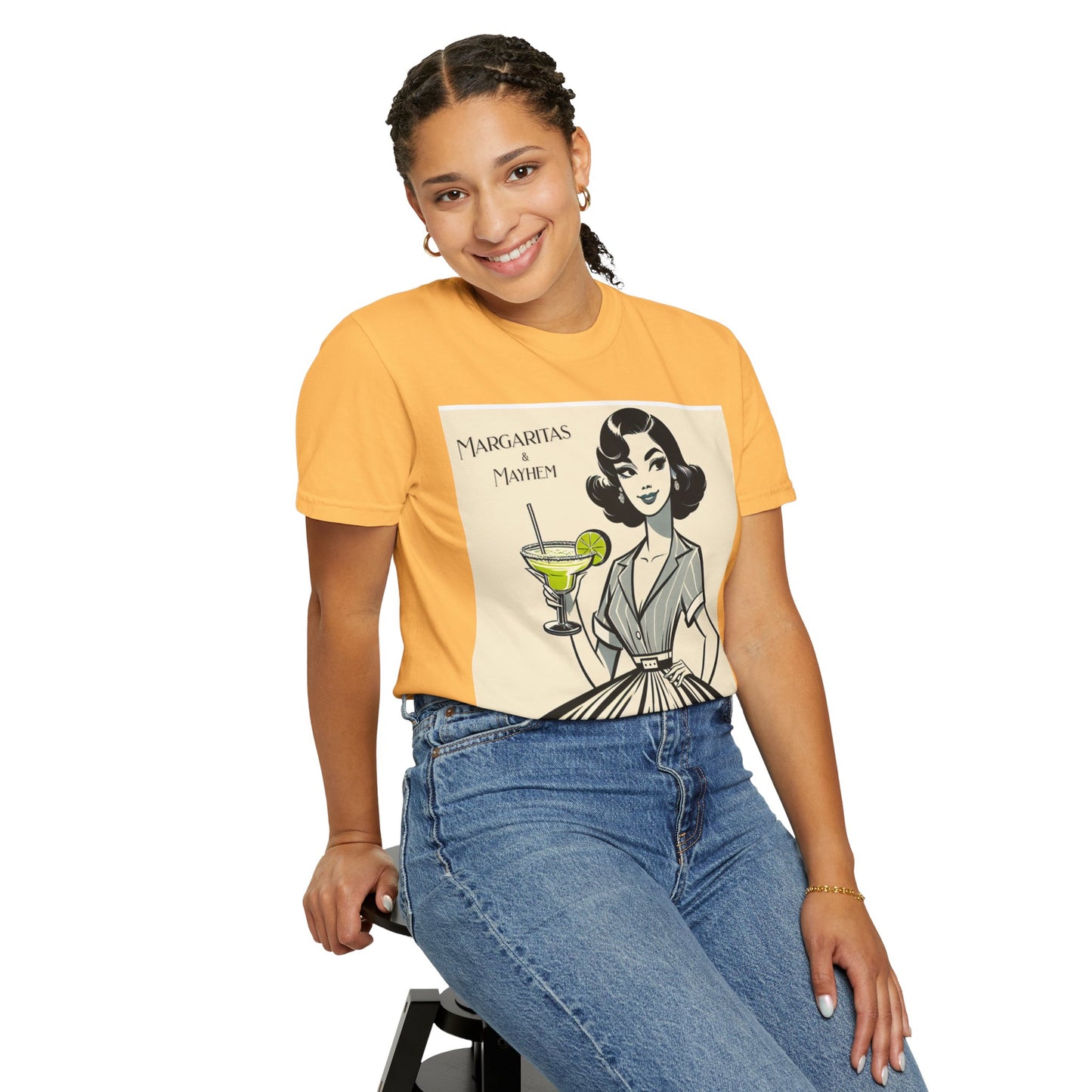 Vintage Margarita T-Shirt, Funny Retro Tee for Cocktail Lovers, Party Shirt, Gift for Her, Summer Vibes, Unisex Garment-Dyed Fashion