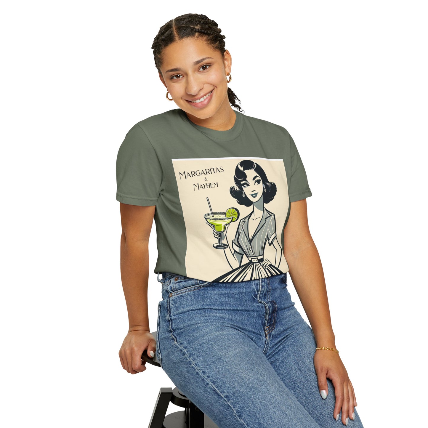 Vintage Margarita T-Shirt, Funny Retro Tee for Cocktail Lovers, Party Shirt, Gift for Her, Summer Vibes, Unisex Garment-Dyed Fashion