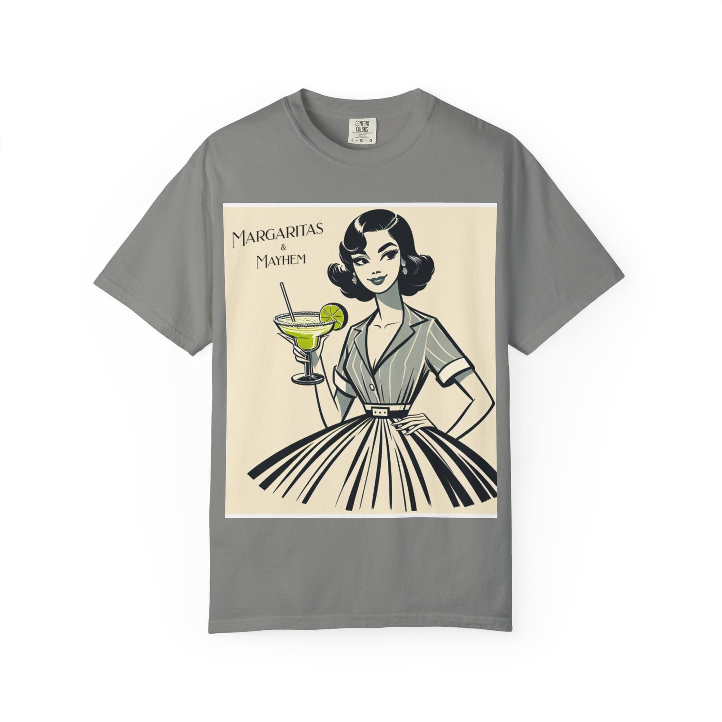 Vintage Margarita T-Shirt, Funny Retro Tee for Cocktail Lovers, Party Shirt, Gift for Her, Summer Vibes, Unisex Garment-Dyed Fashion