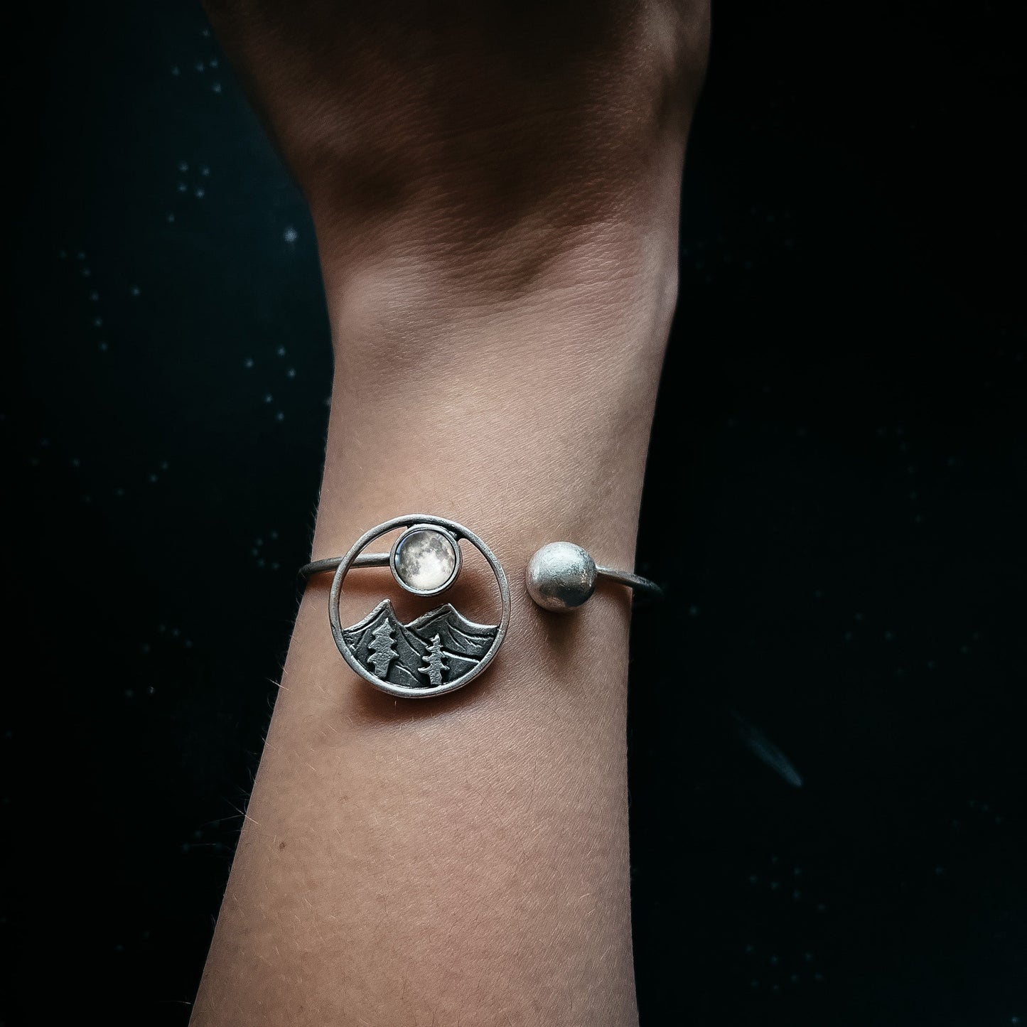 CLEARANCE My Moon Rises Over Landscape - Mountain Bracelet