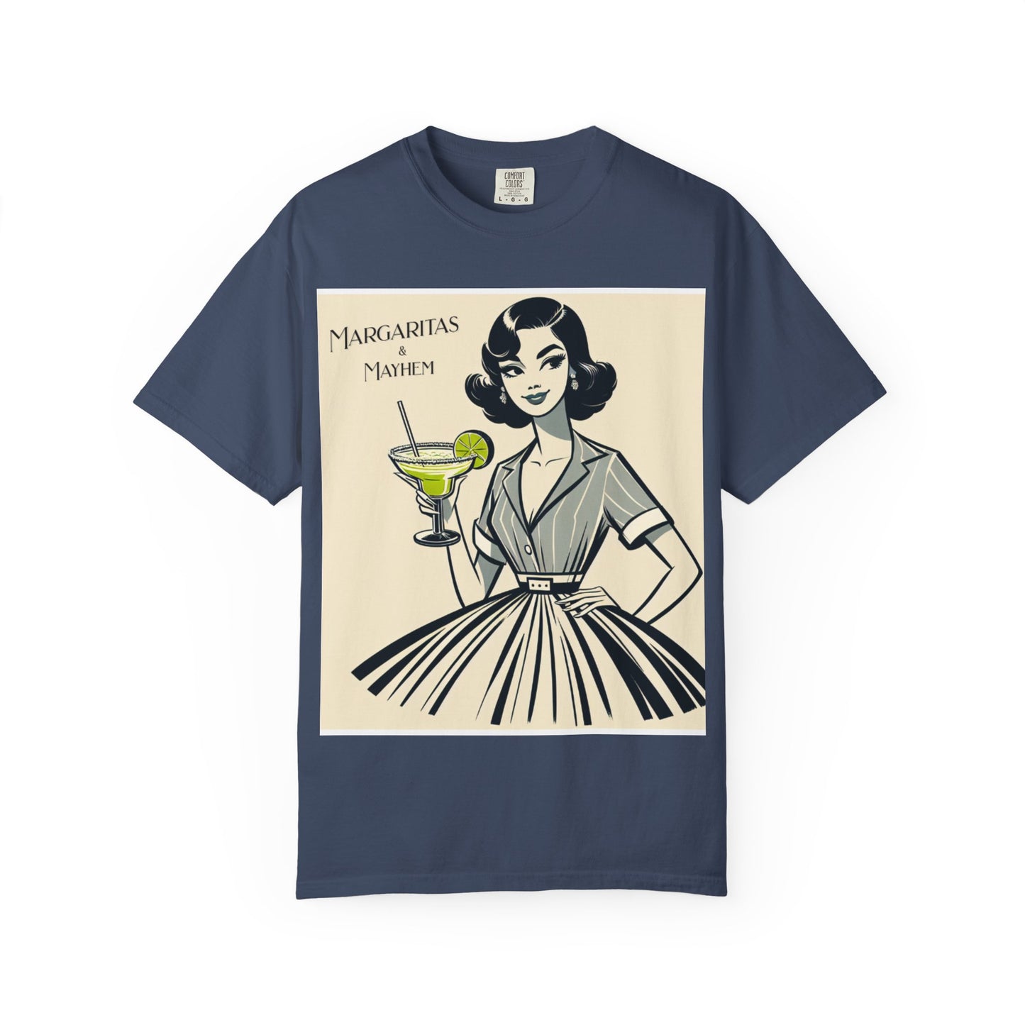 Vintage Margarita T-Shirt, Funny Retro Tee for Cocktail Lovers, Party Shirt, Gift for Her, Summer Vibes, Unisex Garment-Dyed Fashion
