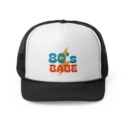 80's Babe Trucker Cap | Retro Style Hat, Vintage Fashion Accessory, Festival Wear, 80s Party Gear, Gift for Nostalgia Lovers